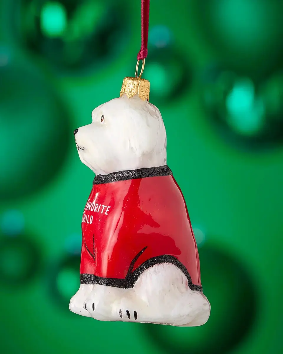 Joy To The World Collectibles Maltese in "The Favorite Child" Sweater Christmas Ornament | Thumbnail 2 Joy To The World Collectibles Maltese in "The Favorite Child" Sweater Christmas Ornament | Thumbnail 2