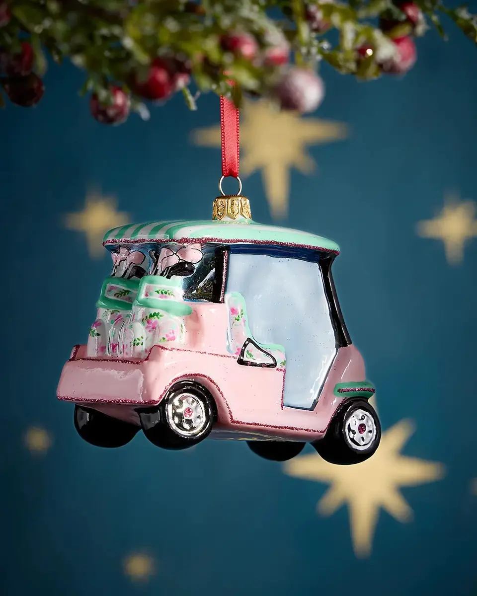 Exclusive Pastel Golf Cart Christmas Ornament | Thumbnail 2 Exclusive Pastel Golf Cart Christmas Ornament | Thumbnail 2