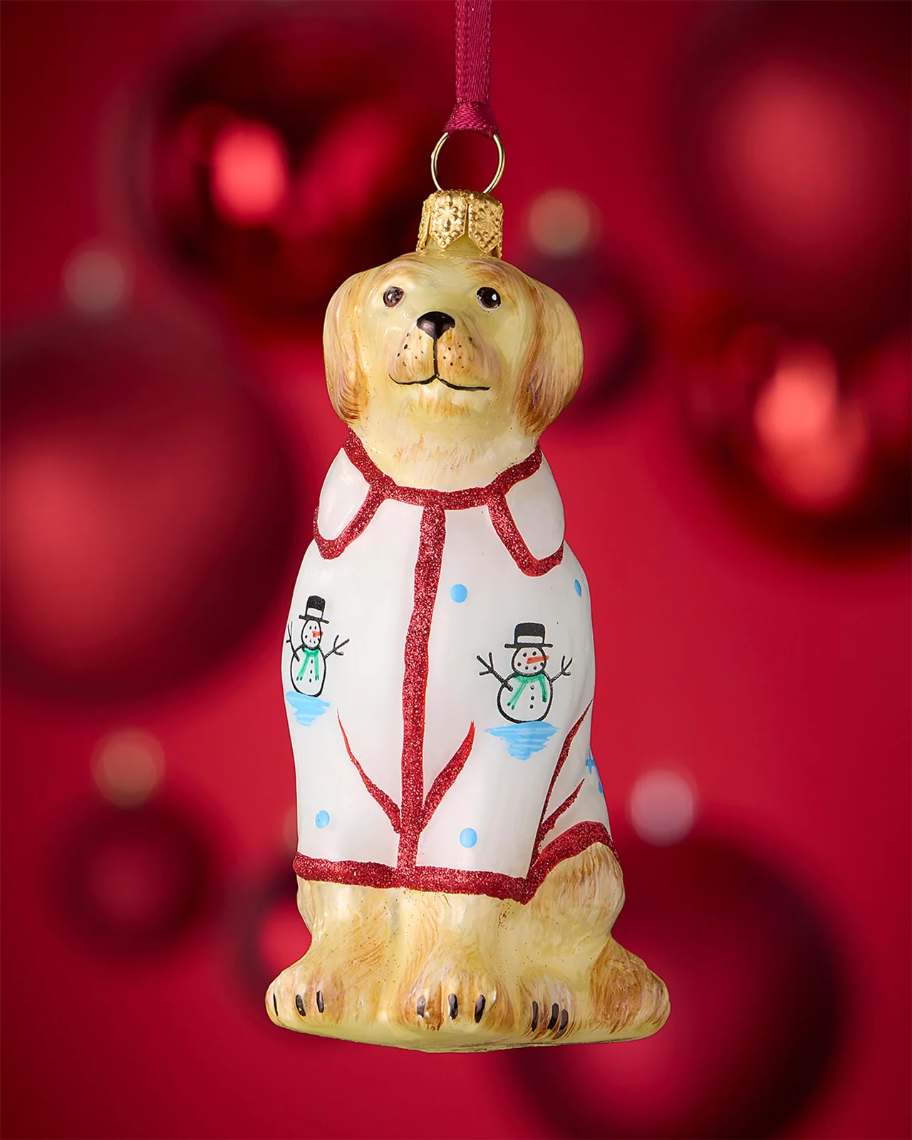 Joy To The World Collectibles Golden Retriever in Christmas Pajamas Christmas Ornament