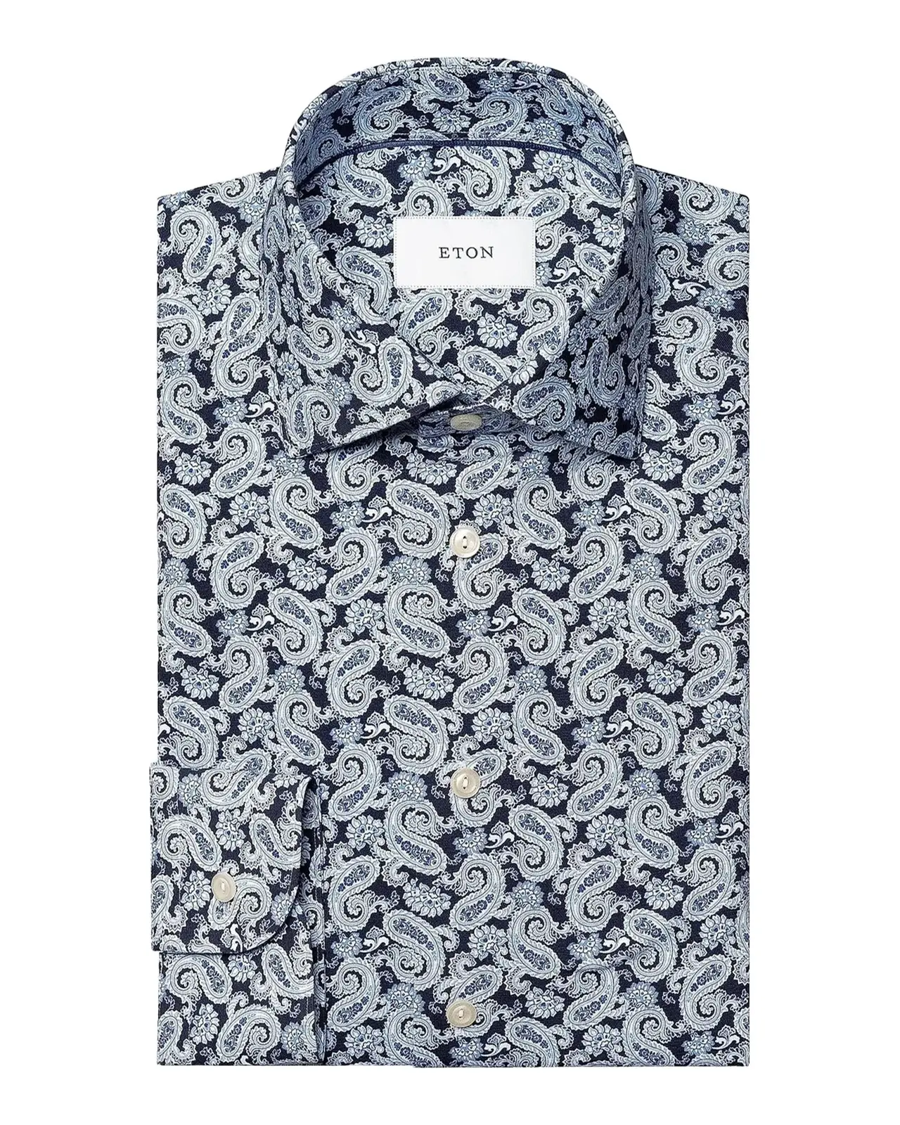Eton Paisley Stretch-Cotton Slim-Fit Shirt