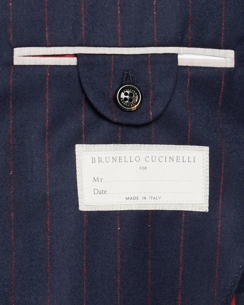 Brunello Cucinelli Men's Wool Chalk Stripe Two-Piece Suit | Thumbnail 7