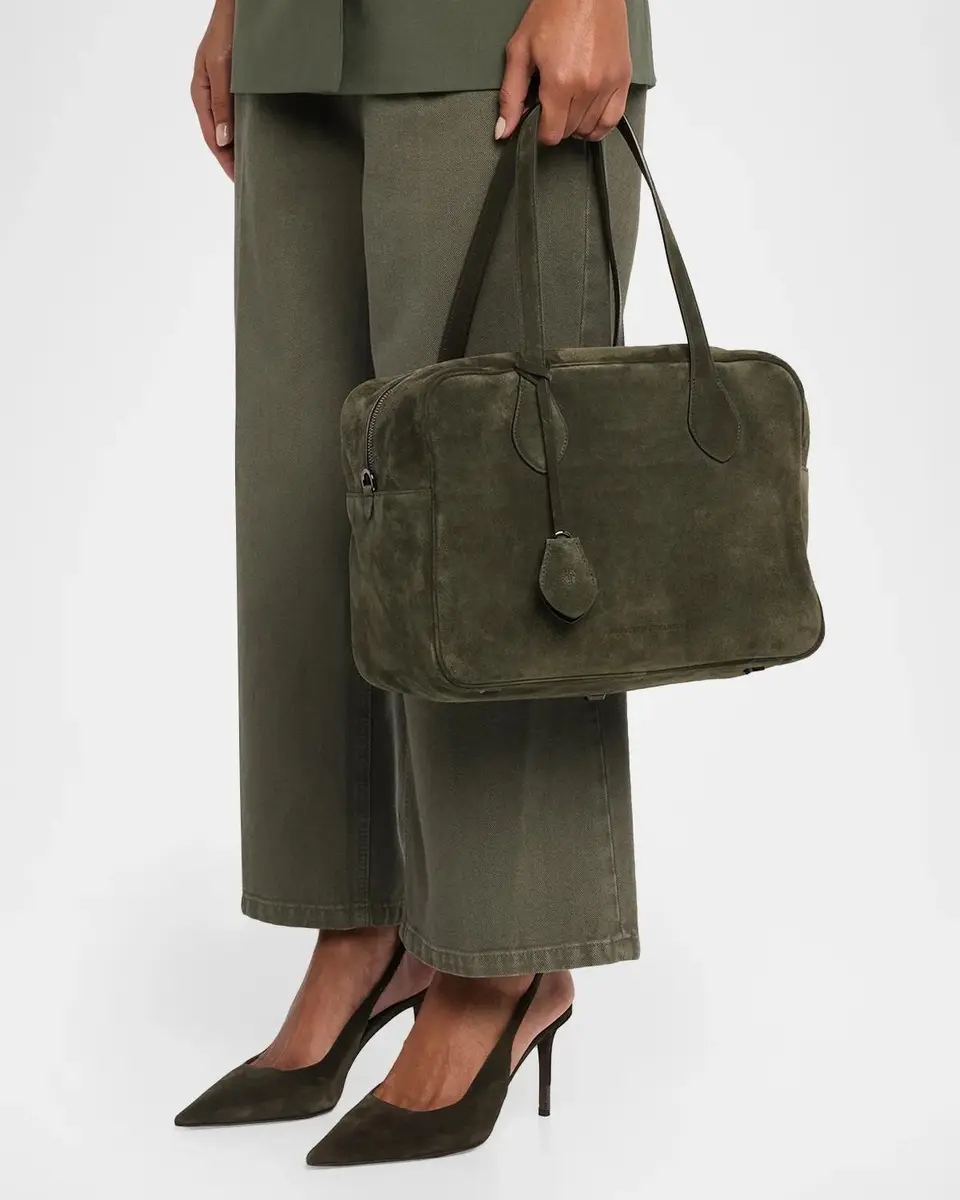 Brunello Cucinelli Rectangular Suede Shoulder Bag | Thumbnail 2 Brunello Cucinelli Rectangular Suede Shoulder Bag | Thumbnail 2