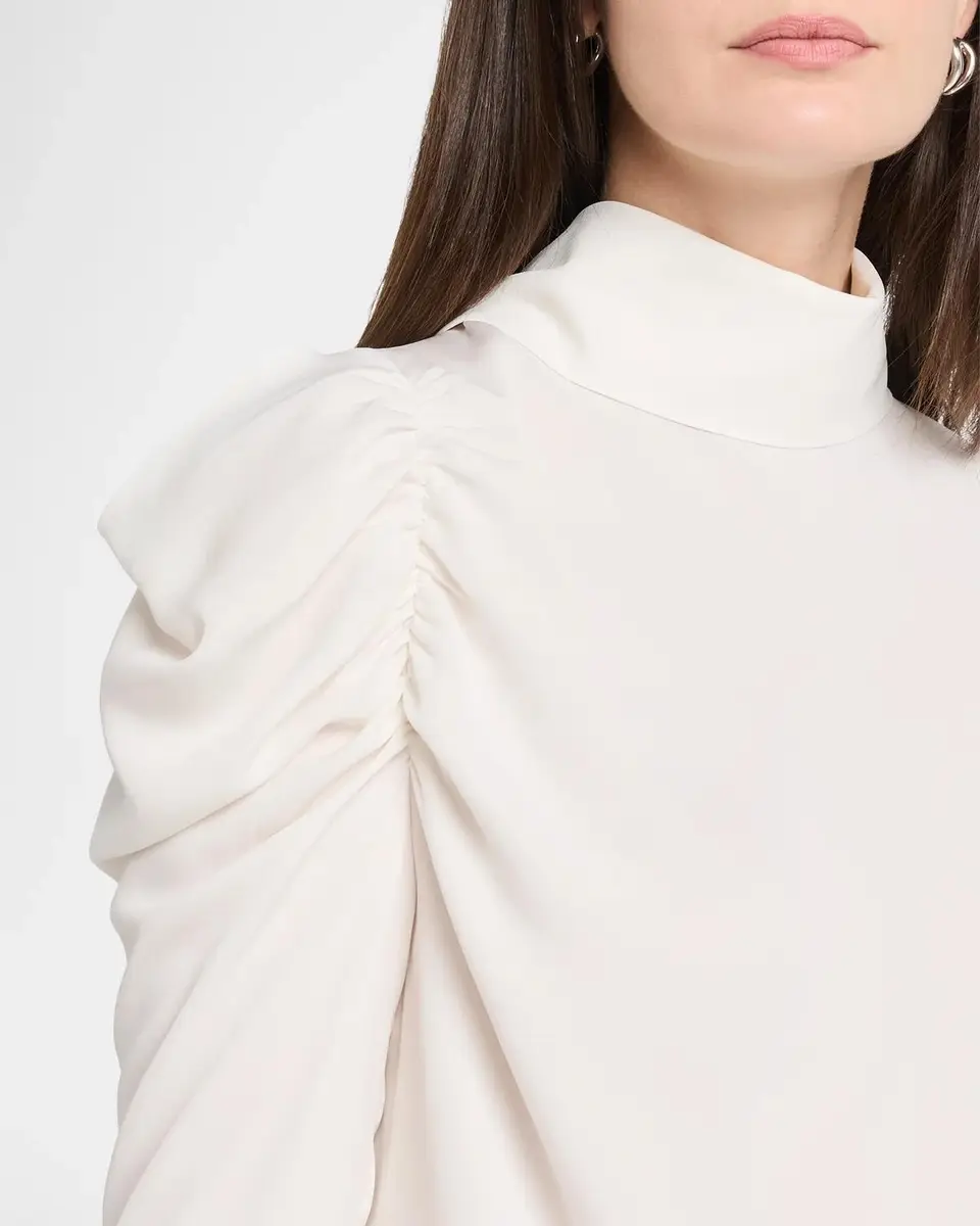 Dice Kayek Puff-Sleeve Silk Georgette High-Low Shirt | Thumbnail 5 Dice Kayek Puff-Sleeve Silk Georgette High-Low Shirt | Thumbnail 5
