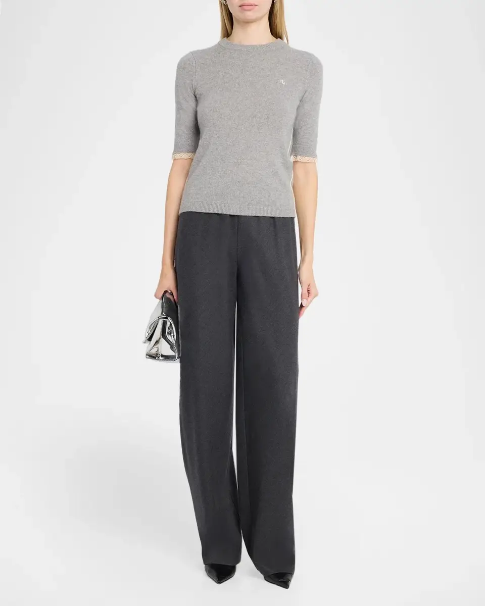 Maria McManus Cashmere-Cotton Rib-Knit Baby T-Shirt | Thumbnail 2 Maria McManus Cashmere-Cotton Rib-Knit Baby T-Shirt | Thumbnail 2