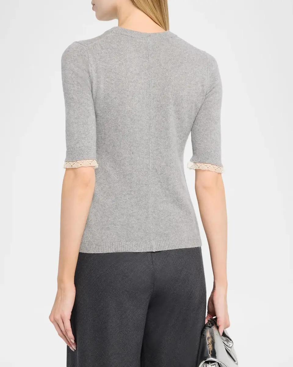Maria McManus Cashmere-Cotton Rib-Knit Baby T-Shirt | Thumbnail 3 Maria McManus Cashmere-Cotton Rib-Knit Baby T-Shirt | Thumbnail 3
