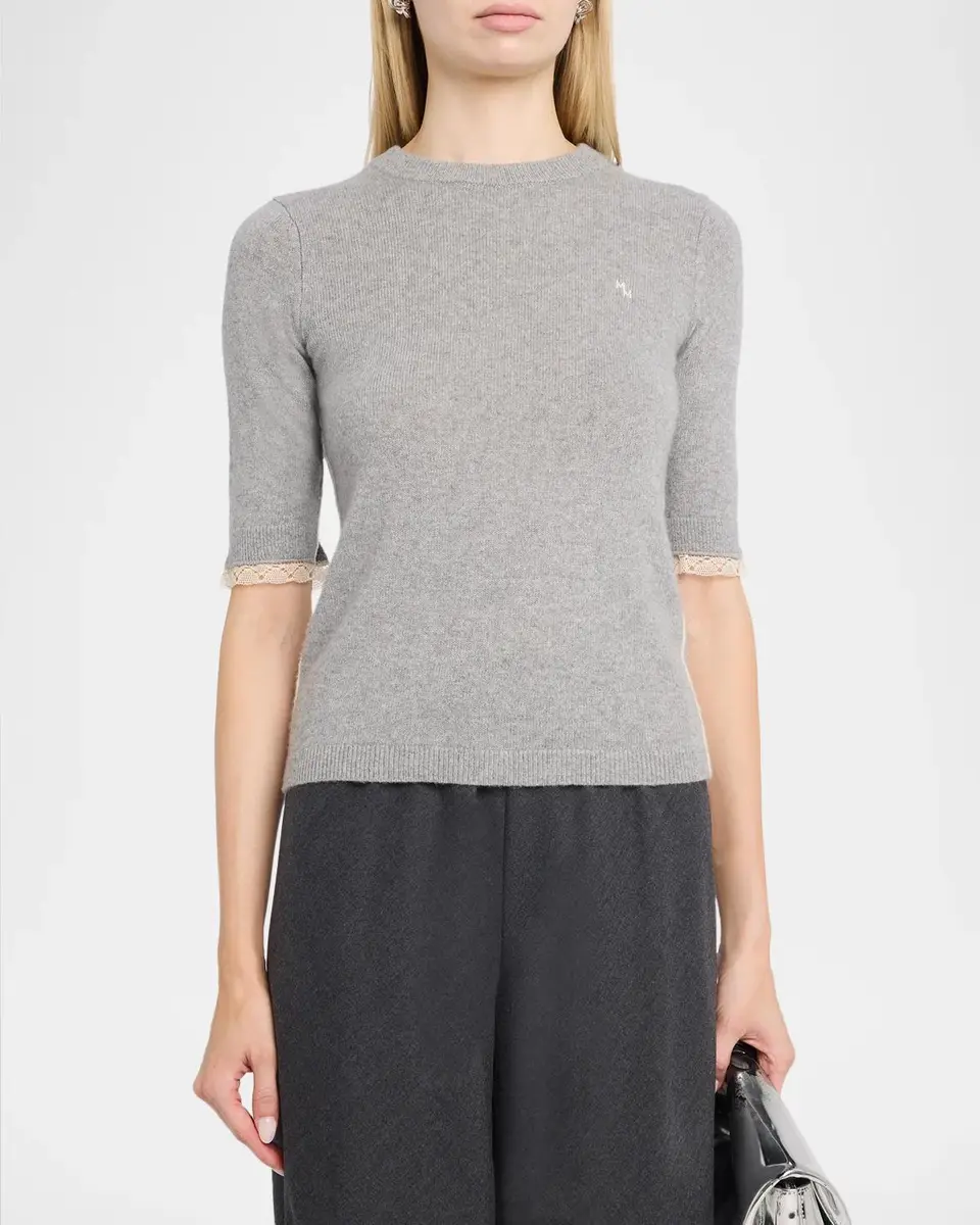 Maria McManus Cashmere-Cotton Rib-Knit Baby T-Shirt | Thumbnail 4 Maria McManus Cashmere-Cotton Rib-Knit Baby T-Shirt | Thumbnail 4