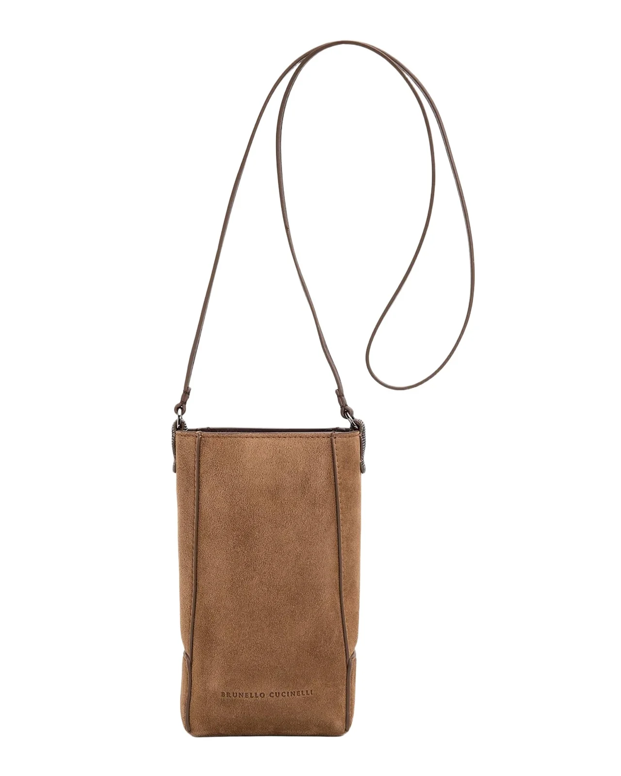 Mini Suede Phone Crossbody Bag with Monili Beading Mini Suede Phone Crossbody Bag with Monili Beading
