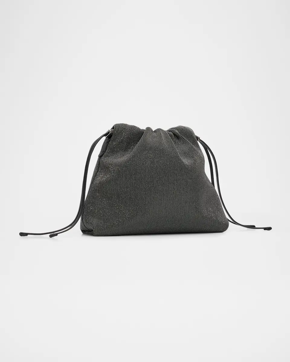 Brunello Cucinelli Monili Leather Drawstring Shoulder Bag | Thumbnail 2 Brunello Cucinelli Monili Leather Drawstring Shoulder Bag | Thumbnail 2