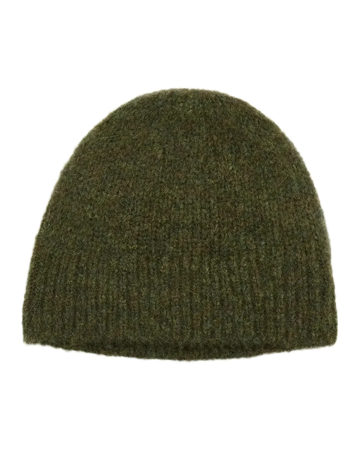 Dries Van Noten Men's Moss Wool Ribbed Beanie Hat