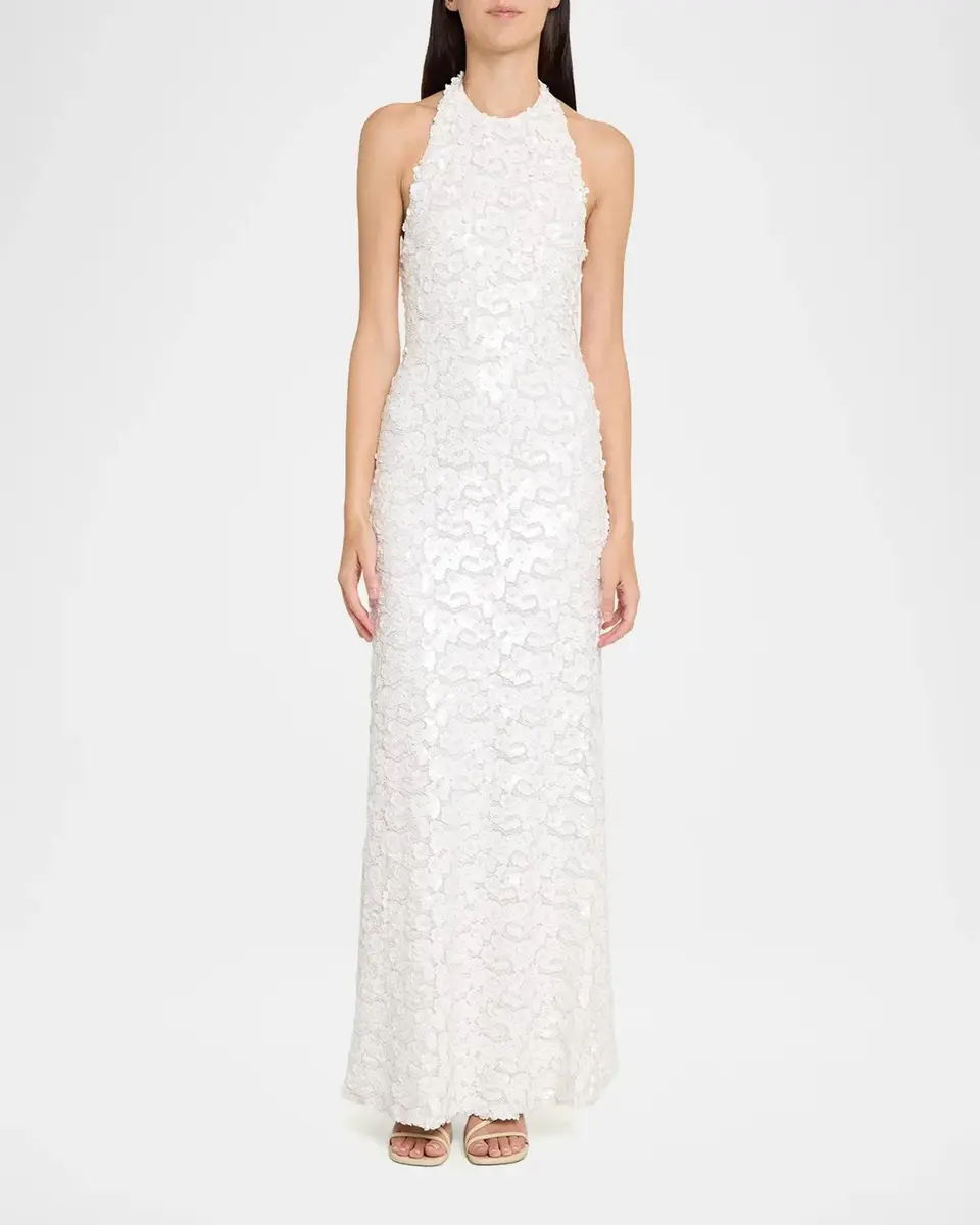 Ramy Brook Giada Sequin Halter Column Gown | Thumbnail 2 Ramy Brook Giada Sequin Halter Column Gown | Thumbnail 2