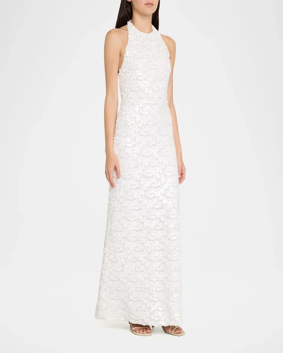 Ramy Brook Giada Sequin Halter Column Gown | Thumbnail 4 Ramy Brook Giada Sequin Halter Column Gown | Thumbnail 4