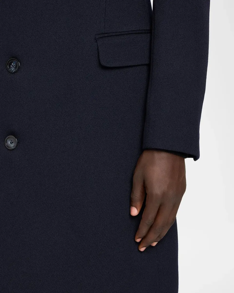 Emporio Armani Men's Single-Breasted Wool Twill Top Coat | Thumbnail 5 Emporio Armani Men's Single-Breasted Wool Twill Top Coat | Thumbnail 5