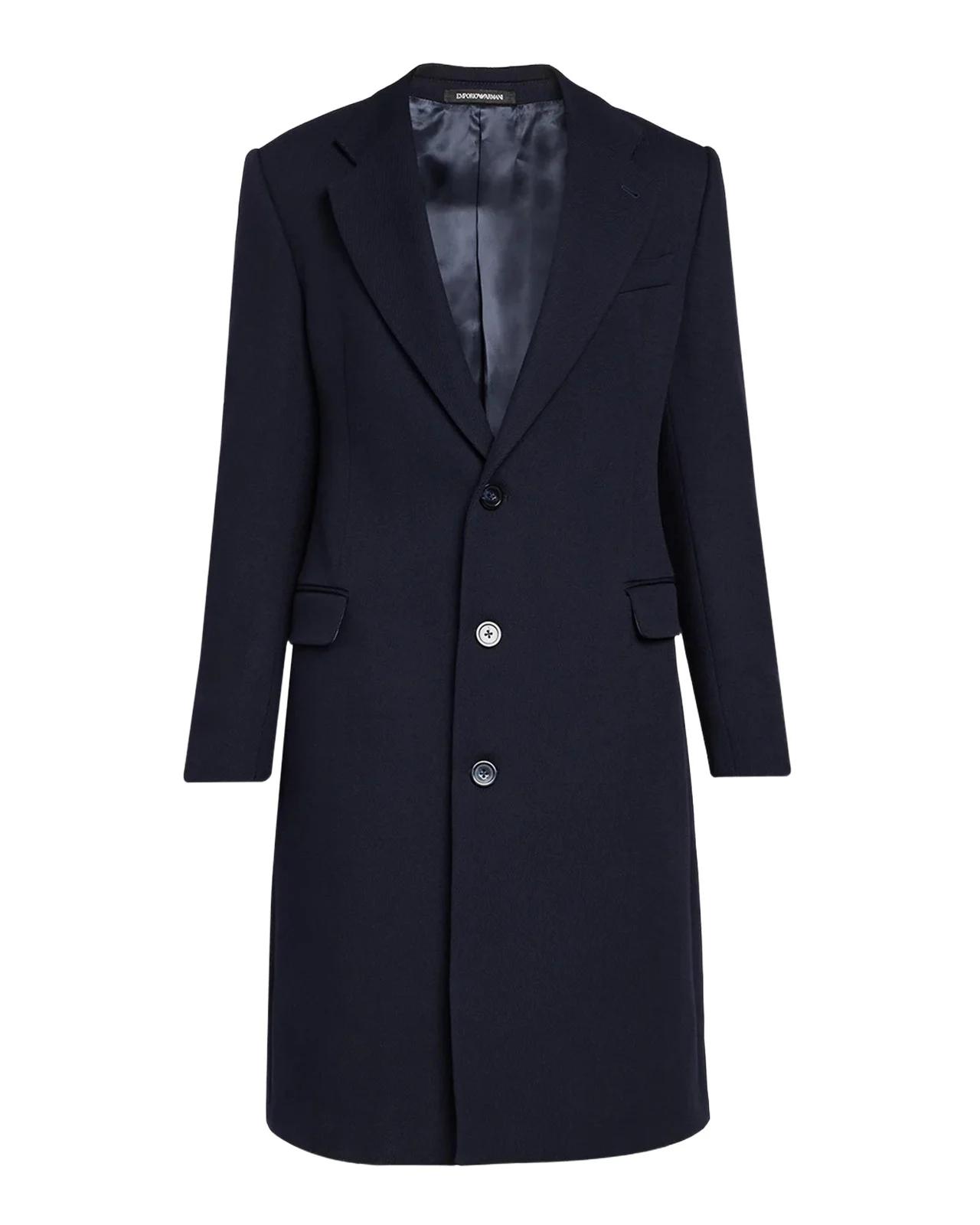 Emporio Armani Men's Single-Breasted Wool Twill Top Coat