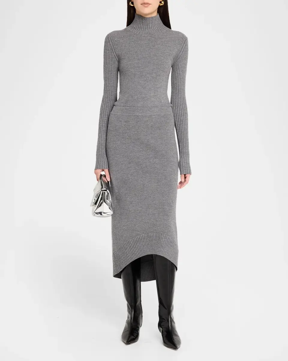 Victoria Beckham Rib-Knit Wool-Blend Sweater | Thumbnail 2 Victoria Beckham Rib-Knit Wool-Blend Sweater | Thumbnail 2