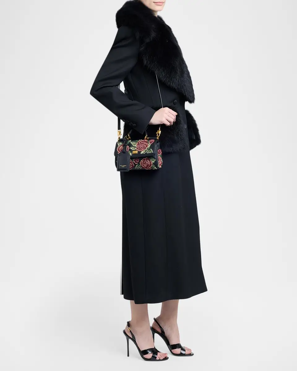 Dolce & Gabbana Sicily Floral Embroidered Top Handle Bag | Thumbnail 5 Dolce & Gabbana Sicily Floral Embroidered Top Handle Bag | Thumbnail 5