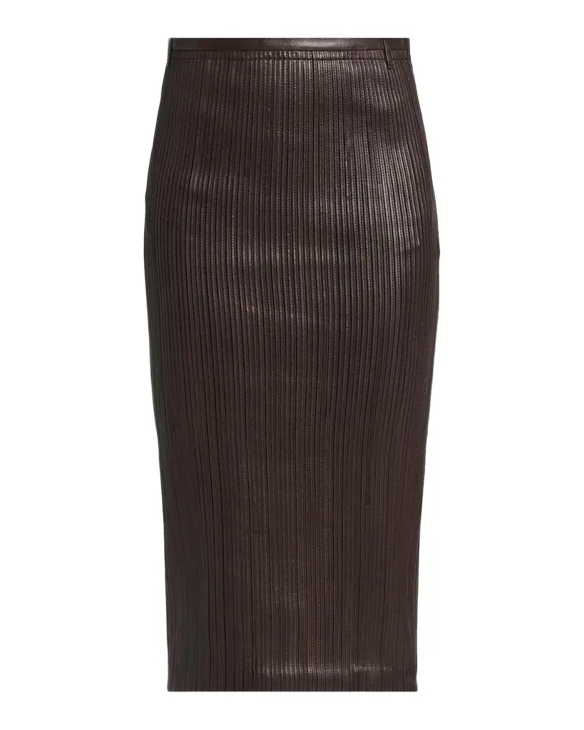 Fluted Leather Midi Skirt Fluted Leather Midi Skirt