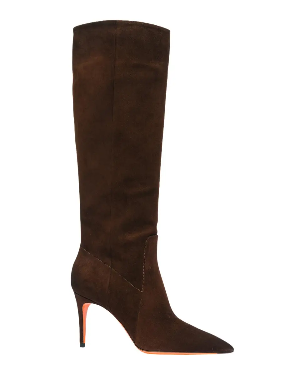 Santoni Viola 85MM Suede Knee-High Stiletto Boots | Thumbnail 3