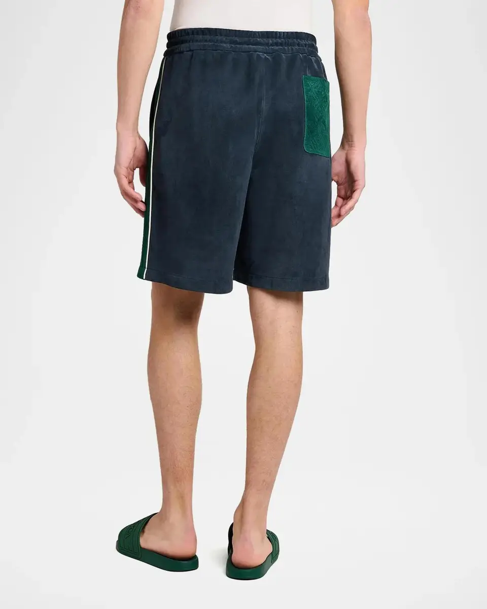 Casablanca Striped Suede Track Shorts | Thumbnail 3