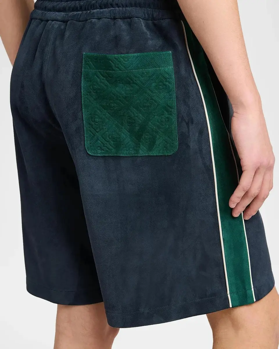 Casablanca Striped Suede Track Shorts | Thumbnail 5