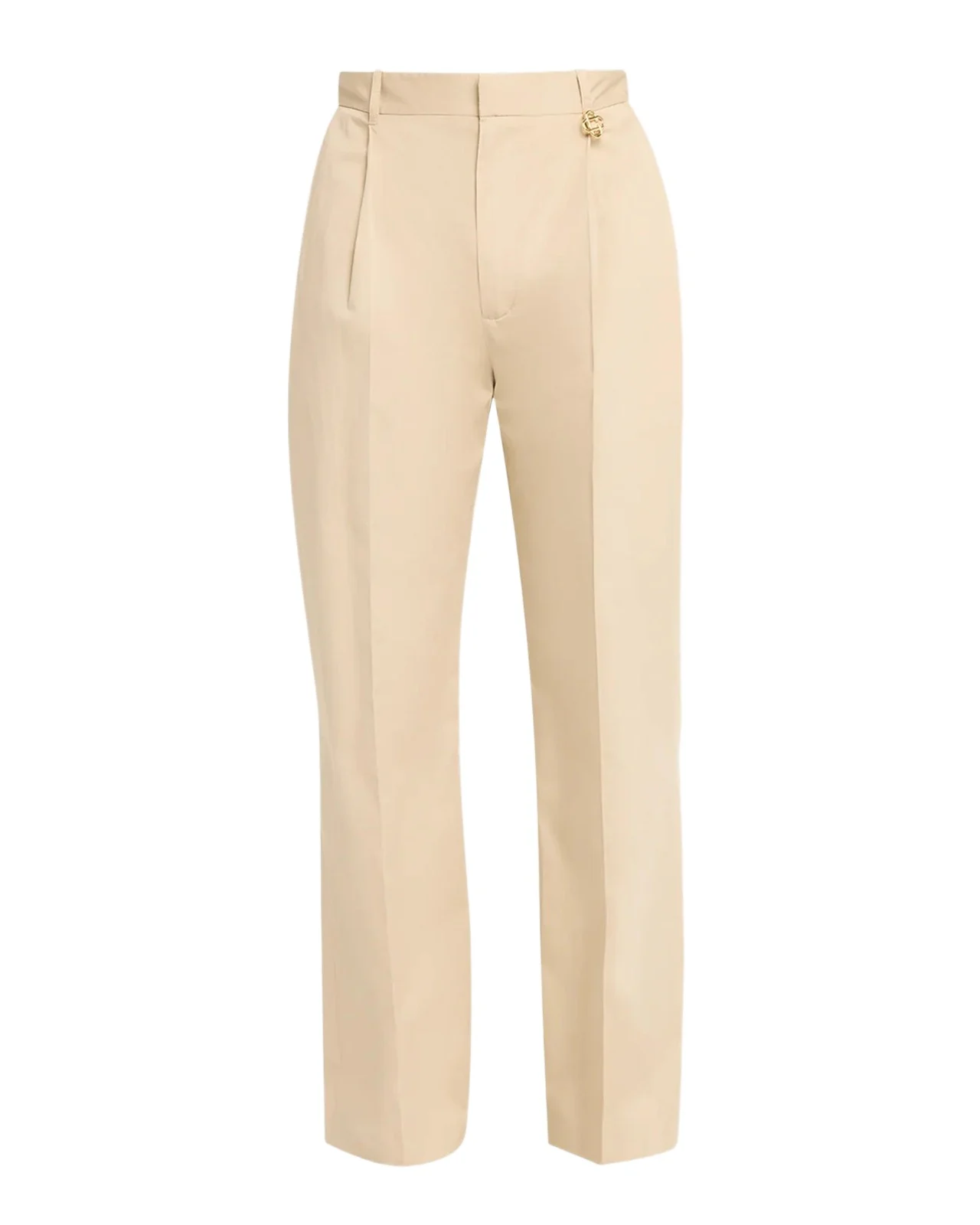 Men's Poplin Pleated Straight-Leg Trousers Men's Poplin Pleated Straight-Leg Trousers