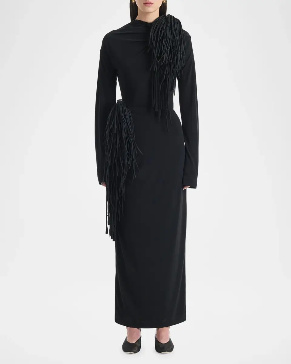 Altuzarra Garland Fringe Draped Maxi Dress | Thumbnail 4