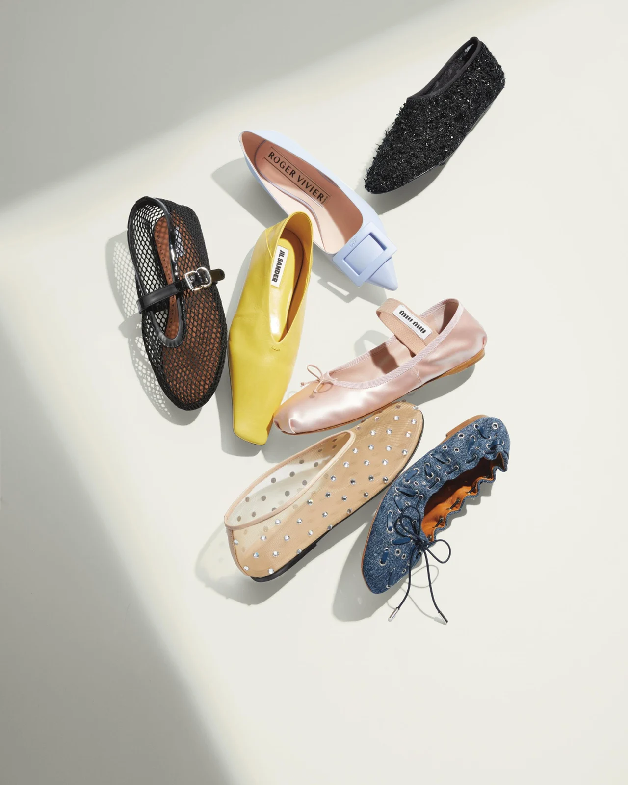 Alaïa Mesh Mary Jane Ballerina Flats