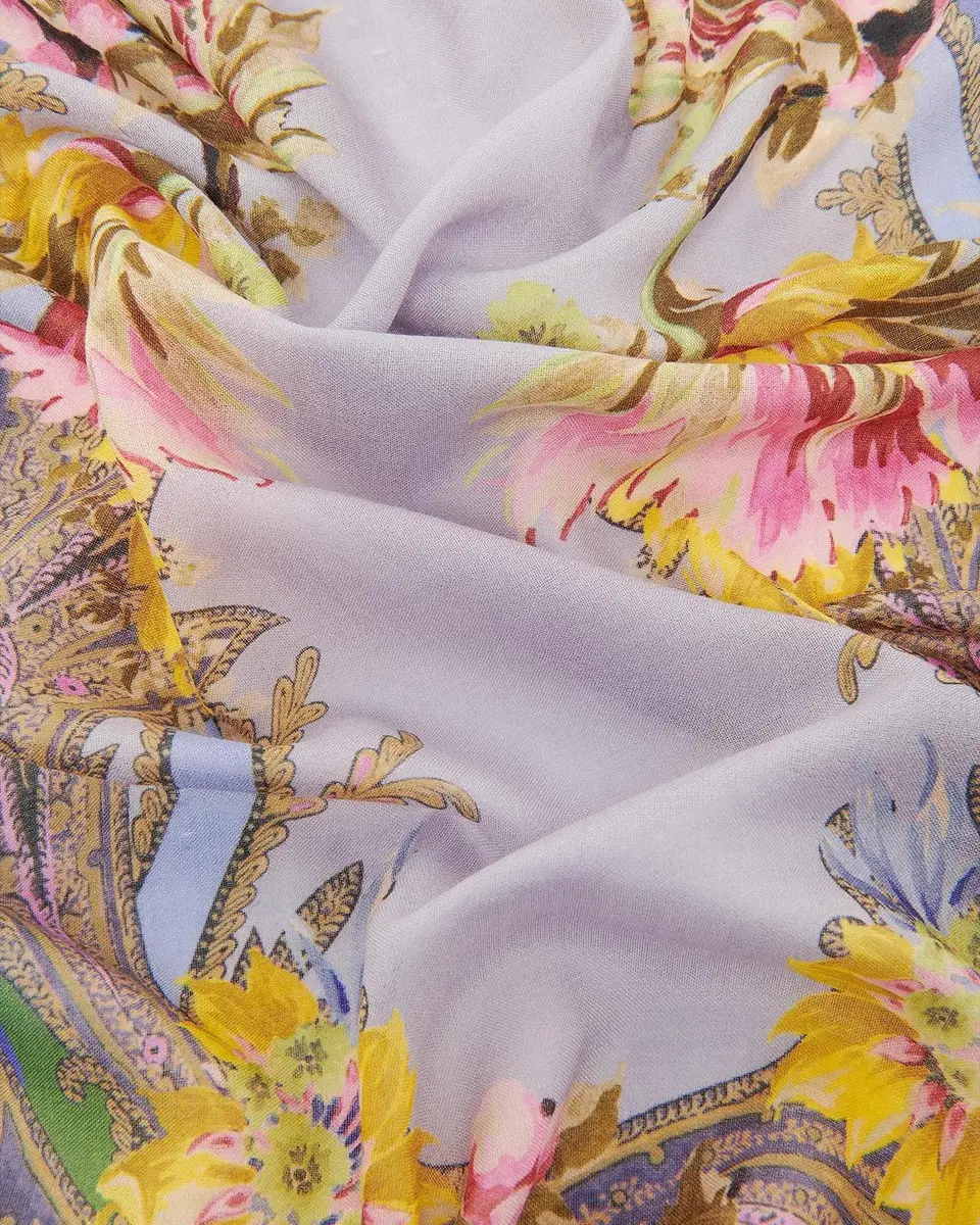 Etro Paisley and Floral Cashmere, Silk and Wool Scarf | Thumbnail 4 Etro Paisley and Floral Cashmere, Silk and Wool Scarf | Thumbnail 4