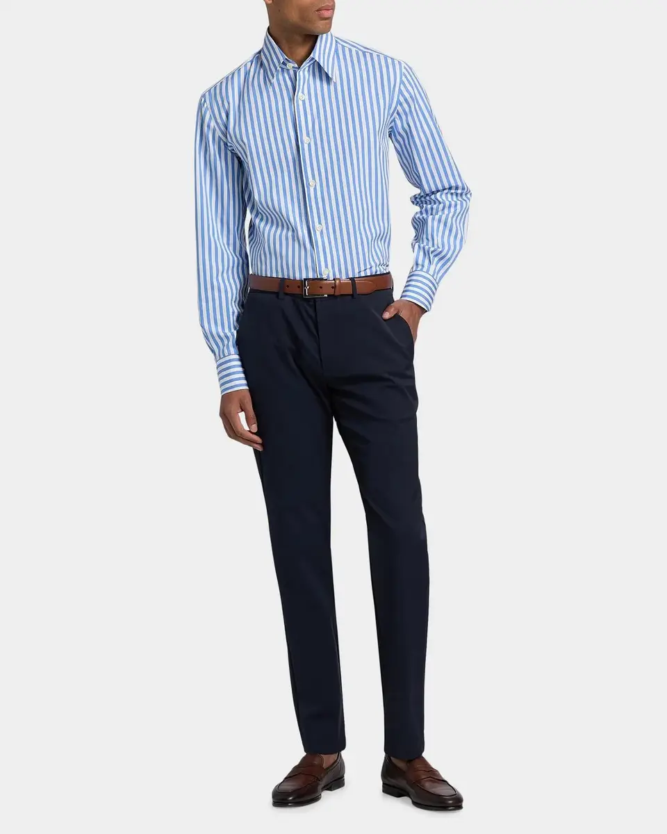 Isaia Bengal Stripe Cotton Shirt | Thumbnail 2 Isaia Bengal Stripe Cotton Shirt | Thumbnail 2