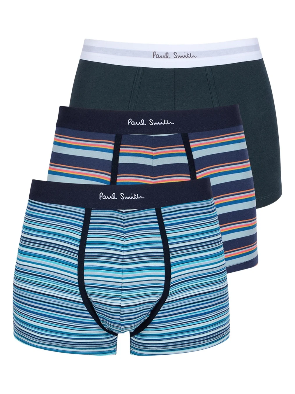 Paul Smith Men's Organic-Cotton Mix Stripe 3-Pack Boxer Brief Set
