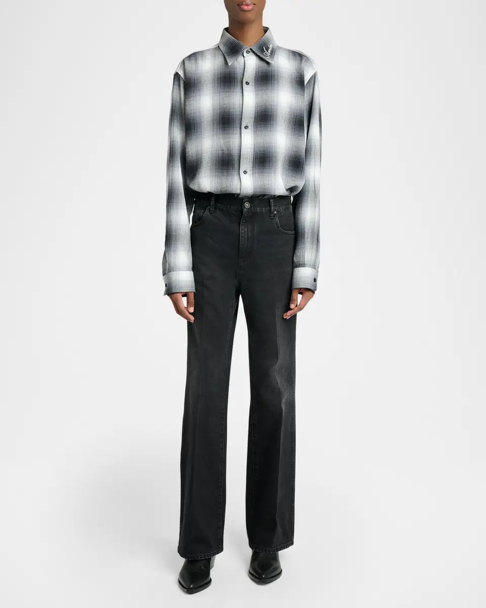 AMIRI Men's Oversized Flannel Button-Down Shirt | Thumbnail 2 AMIRI Men's Oversized Flannel Button-Down Shirt | Thumbnail 2