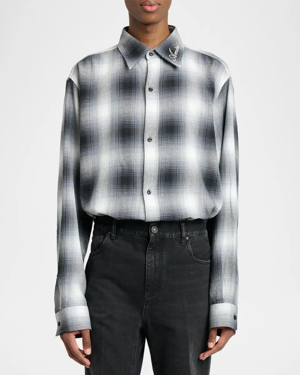 AMIRI Men's Oversized Flannel Button-Down Shirt | Thumbnail 4 AMIRI Men's Oversized Flannel Button-Down Shirt | Thumbnail 4