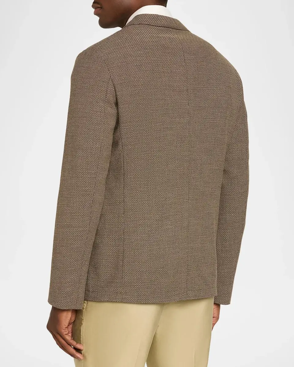 Emporio Armani Men's Geometric Jacquard Single-Breasted Sport Coat | Thumbnail 3 Emporio Armani Men's Geometric Jacquard Single-Breasted Sport Coat | Thumbnail 3