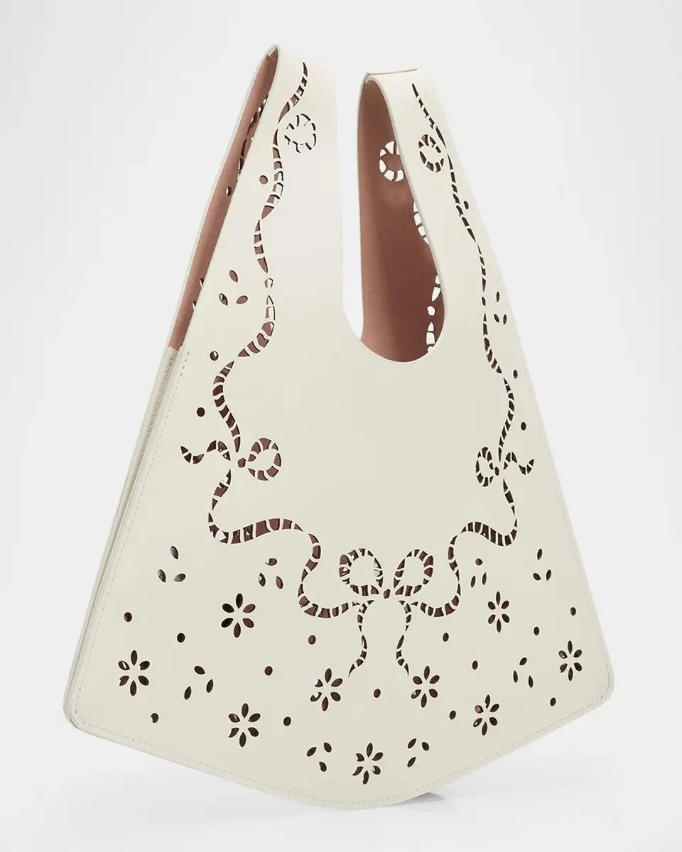 Simone Rocha Mini Laser-Cut Shopper Tote Bag | Thumbnail 3 Simone Rocha Mini Laser-Cut Shopper Tote Bag | Thumbnail 3