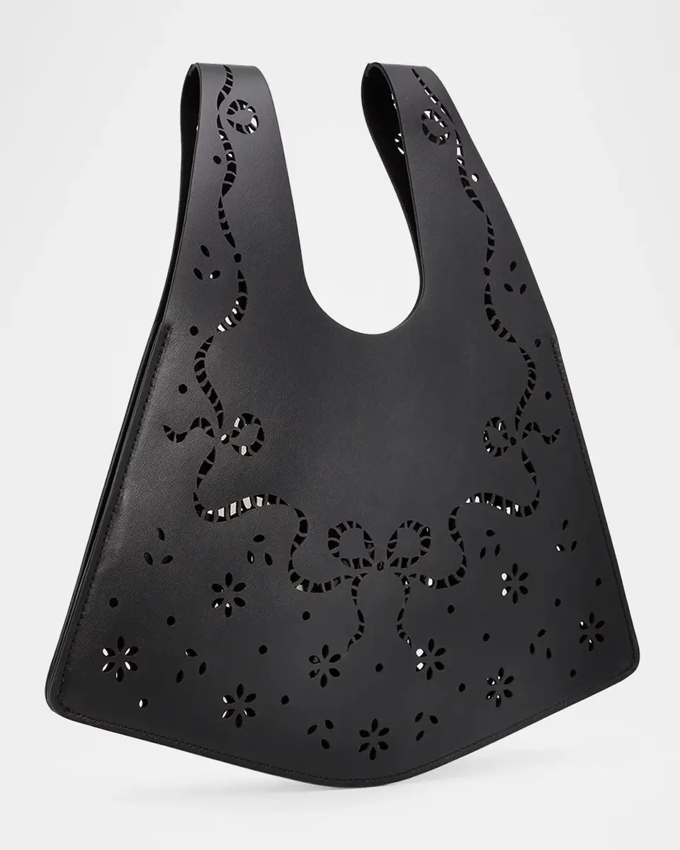 Simone Rocha Mini Laser-Cut Shopper Tote Bag | Thumbnail 8 Simone Rocha Mini Laser-Cut Shopper Tote Bag | Thumbnail 8