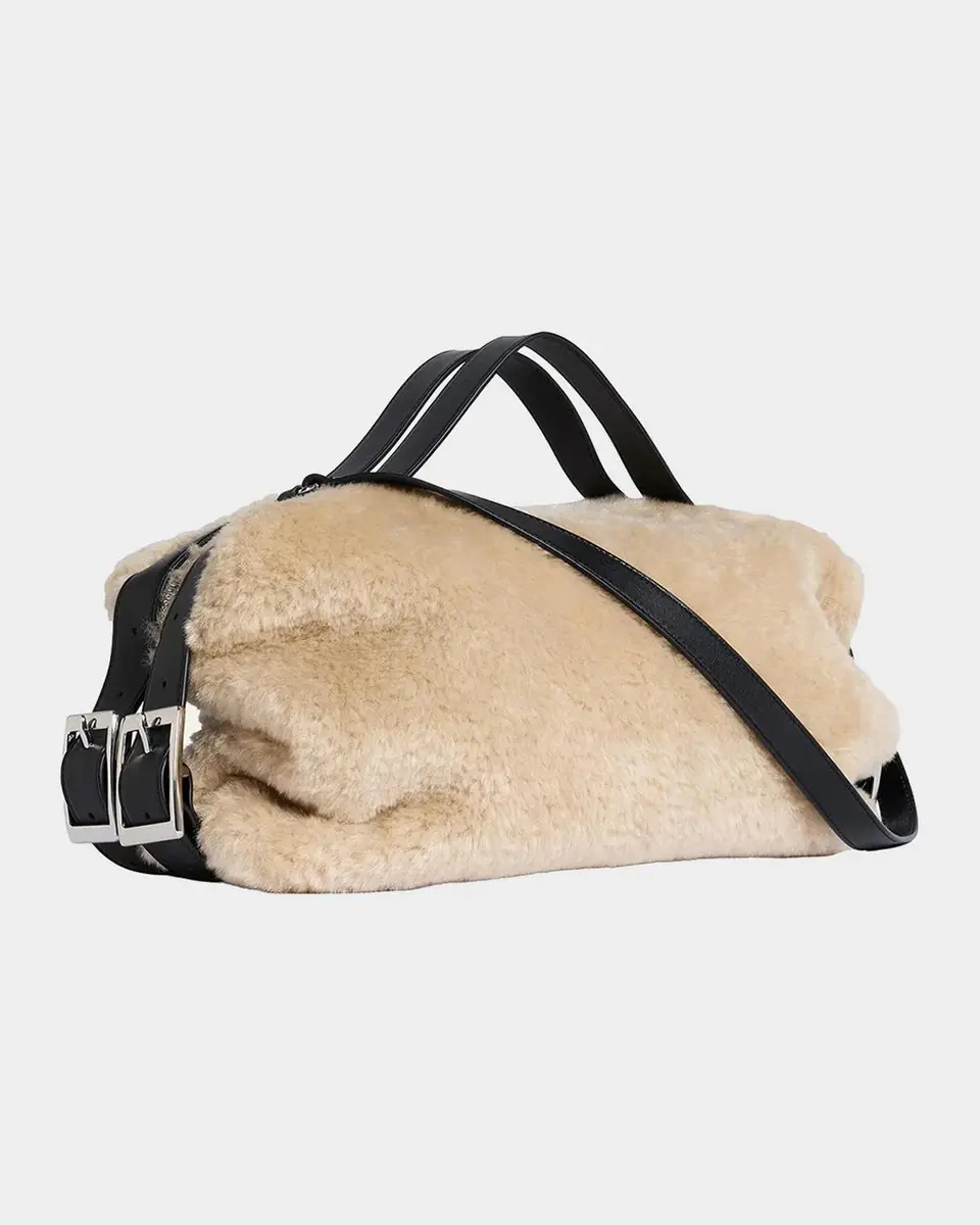 Simone Rocha Biker Belted Faux Fur Shoulder Bag | Thumbnail 2 Simone Rocha Biker Belted Faux Fur Shoulder Bag | Thumbnail 2