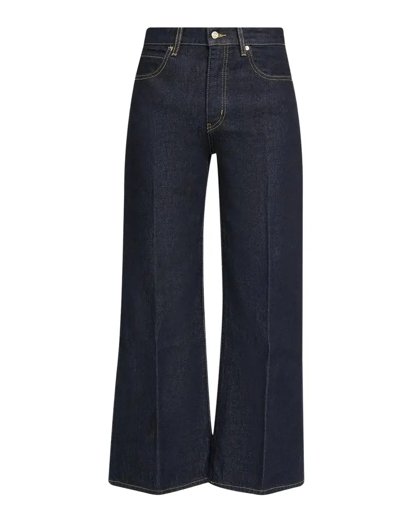 Frame The Swing High-Rise Flare Ankle Jeans