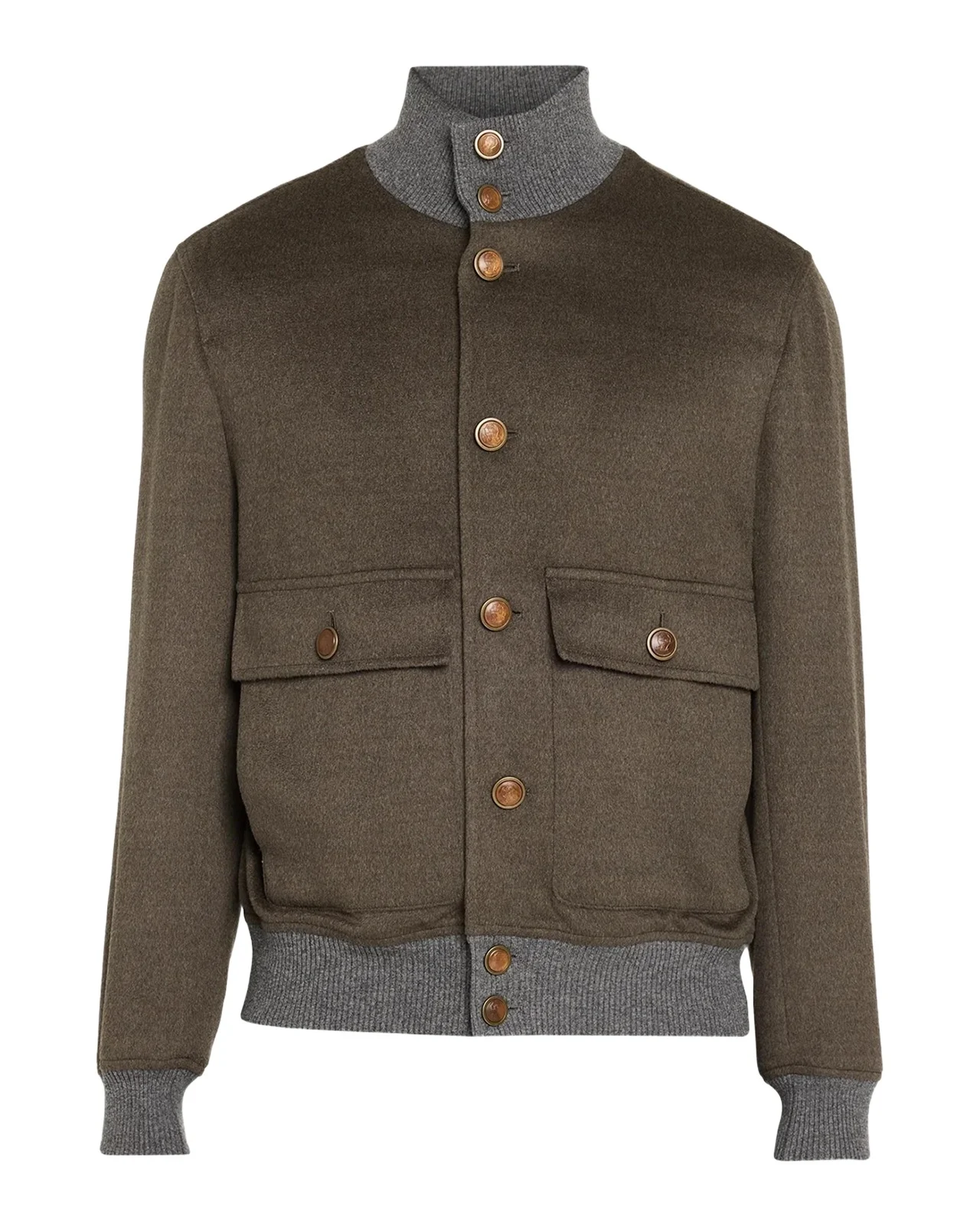 Brunello Cucinelli Men's Wool Button-Front Blouson