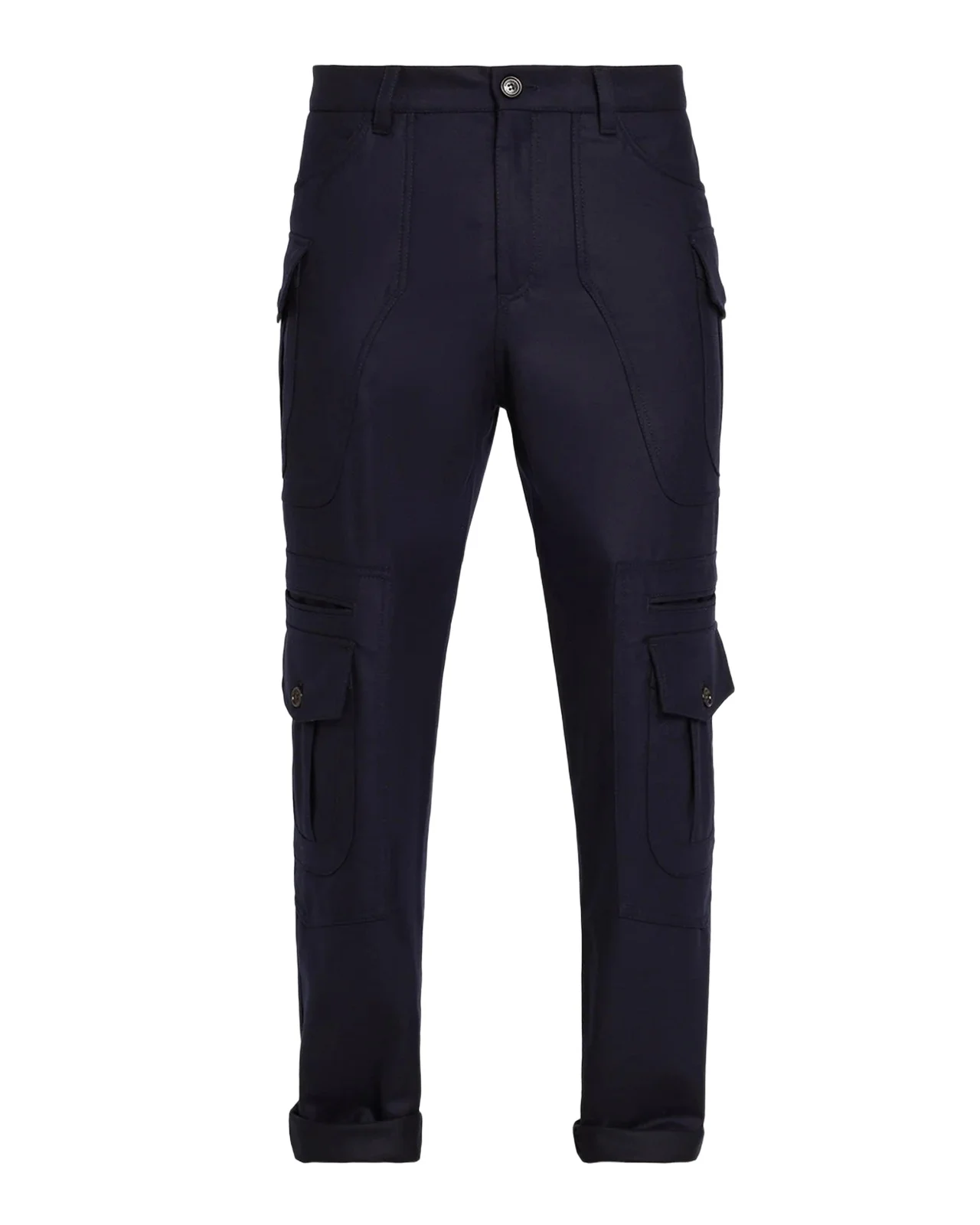 Brunello Cucinelli Men's Flannel Tapered Cargo Pants
