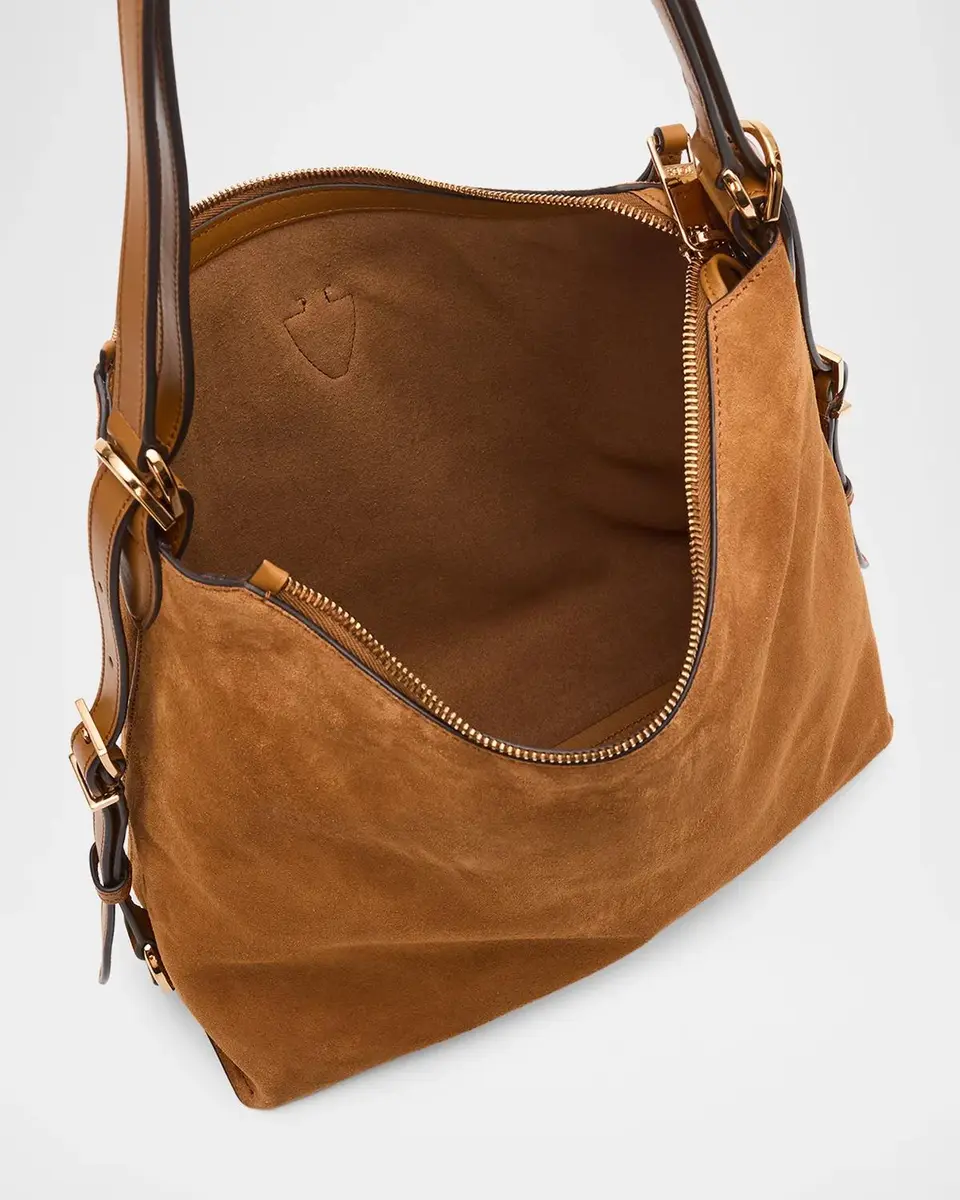 Tod's T Timeless Suede Shoulder Bag | Thumbnail 4 Tod's T Timeless Suede Shoulder Bag | Thumbnail 4