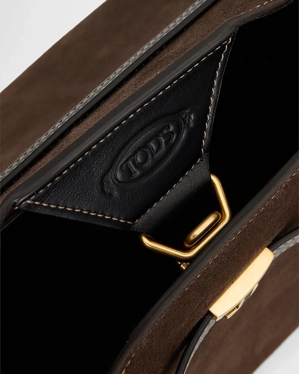 Tod's Belted Suede Shopping Tote Bag | Thumbnail 6 Tod's Belted Suede Shopping Tote Bag | Thumbnail 6