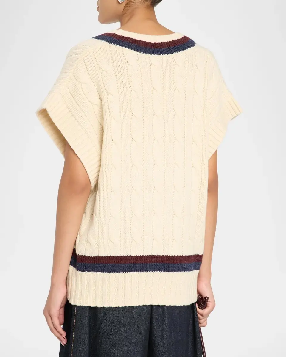 Zimmermann Valiant Cable Knit Wool Vest | Thumbnail 3