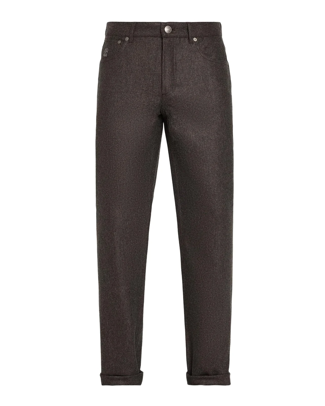 Brunello Cucinelli Men's Carded Flannel Five-Pocket Pants