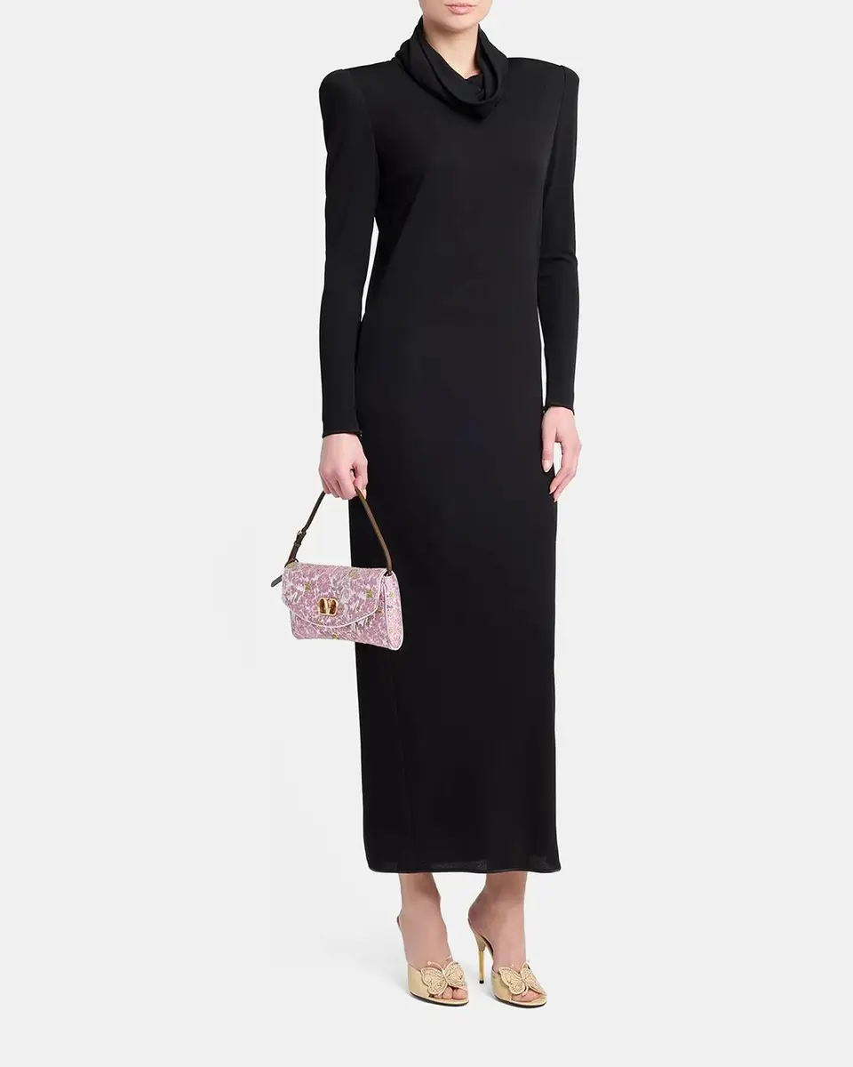 Valentino Garavani Devain Metallic Floral Jacquard Top-Handle Bag | Thumbnail 5 Valentino Garavani Devain Metallic Floral Jacquard Top-Handle Bag | Thumbnail 5