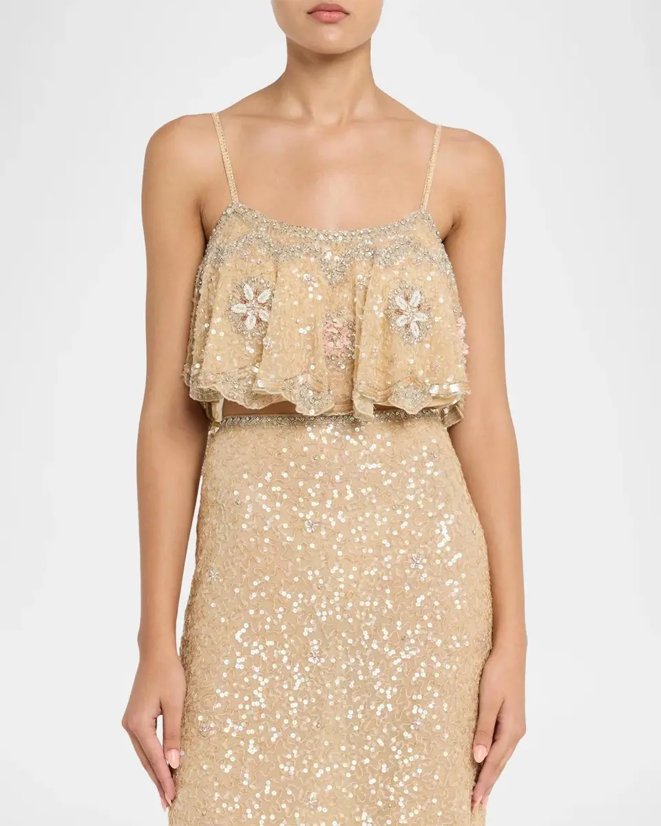LoveShackFancy Sorwyn Embellished Crop Top | Thumbnail 4 LoveShackFancy Sorwyn Embellished Crop Top | Thumbnail 4
