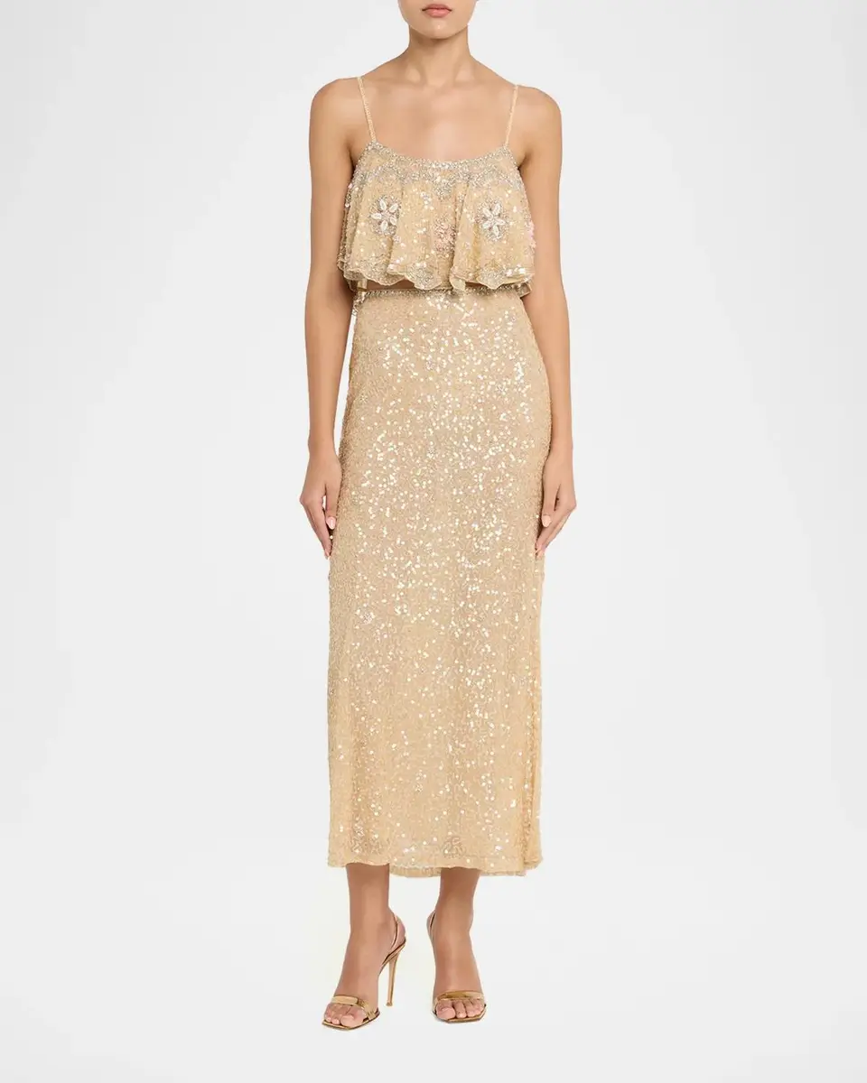 LoveShackFancy Lyndy Embellished Midi Skirt | Thumbnail 2 LoveShackFancy Lyndy Embellished Midi Skirt | Thumbnail 2