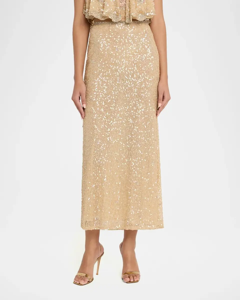 LoveShackFancy Lyndy Embellished Midi Skirt | Thumbnail 4 LoveShackFancy Lyndy Embellished Midi Skirt | Thumbnail 4