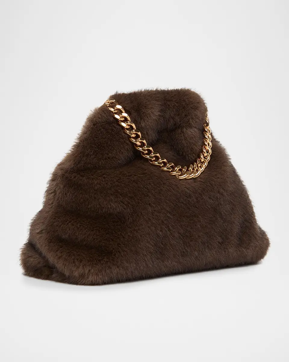 Stella McCartney Falabella Soft Faux-Fur Chain Clutch | Thumbnail 3 Stella McCartney Falabella Soft Faux-Fur Chain Clutch | Thumbnail 3