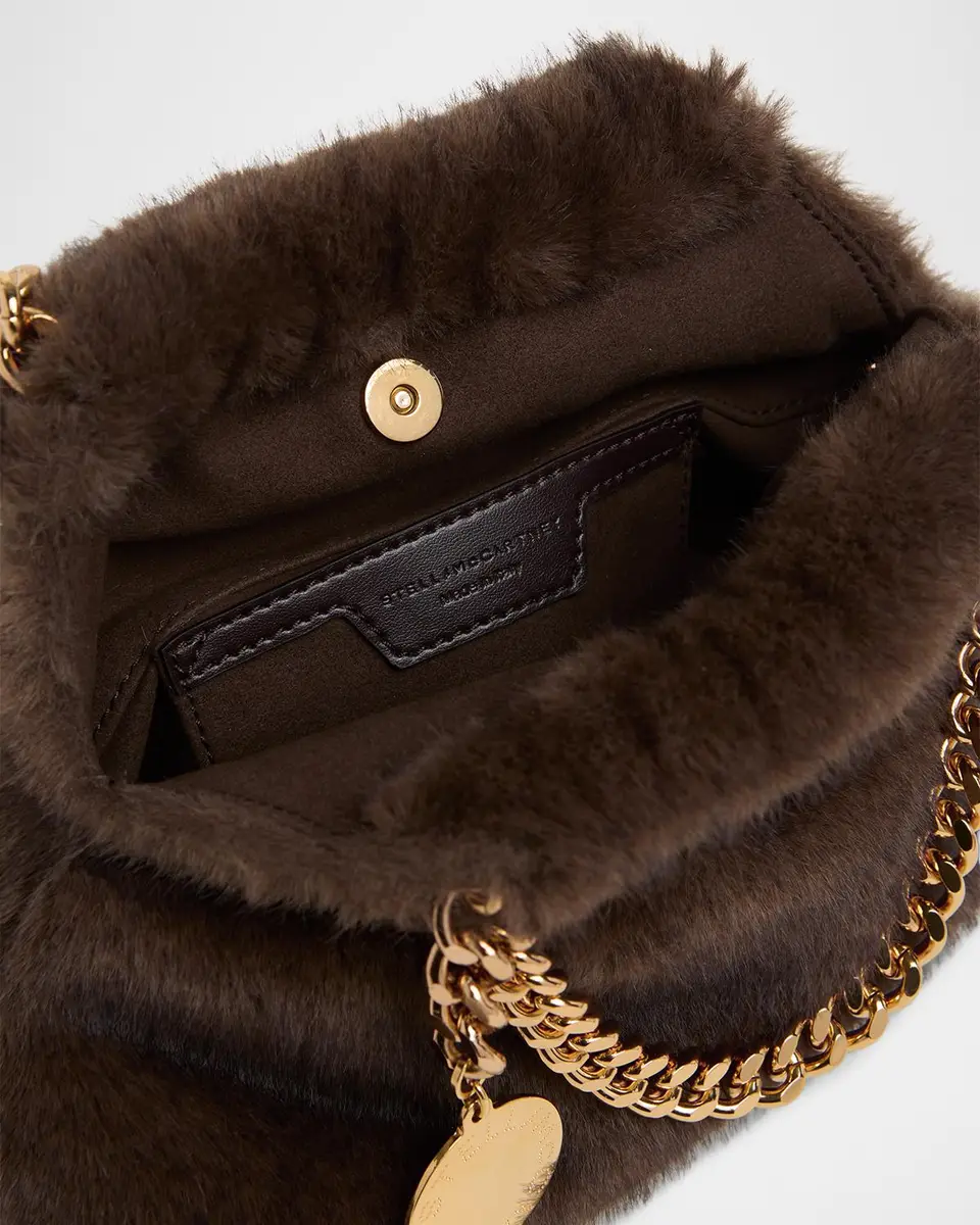 Stella McCartney Falabella Soft Faux-Fur Chain Clutch | Thumbnail 4 Stella McCartney Falabella Soft Faux-Fur Chain Clutch | Thumbnail 4