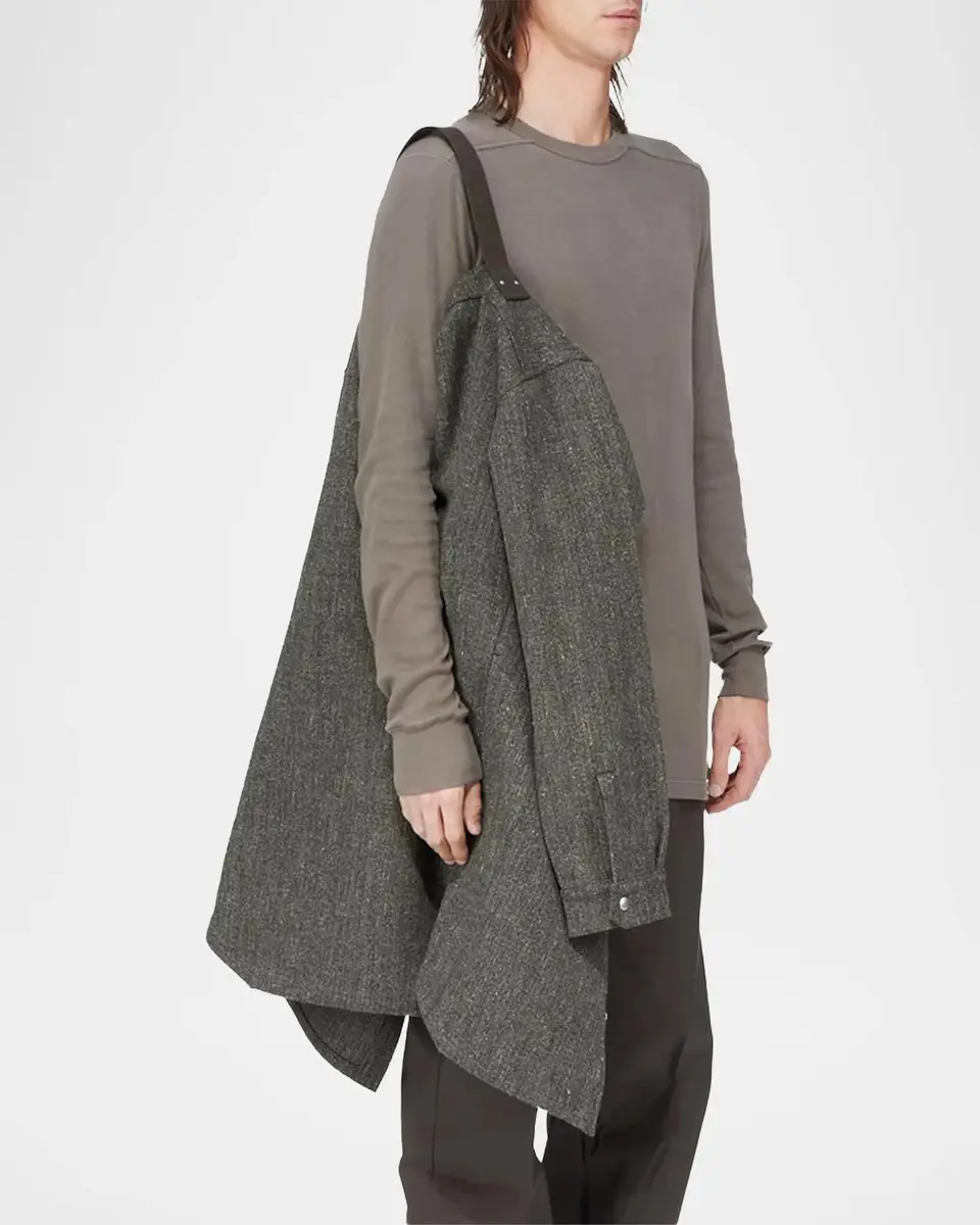Rick Owens Wool-Blend Tweed Oversized Outershirt | Thumbnail 7 Rick Owens Wool-Blend Tweed Oversized Outershirt | Thumbnail 7