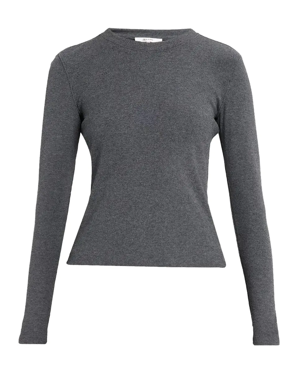 Frame The Long-Sleeve Rib Crewneck Top | Thumbnail 2